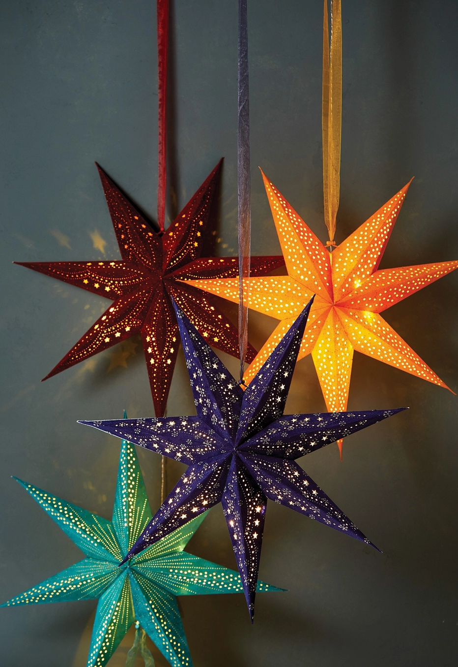 Lighted Star Lanterns