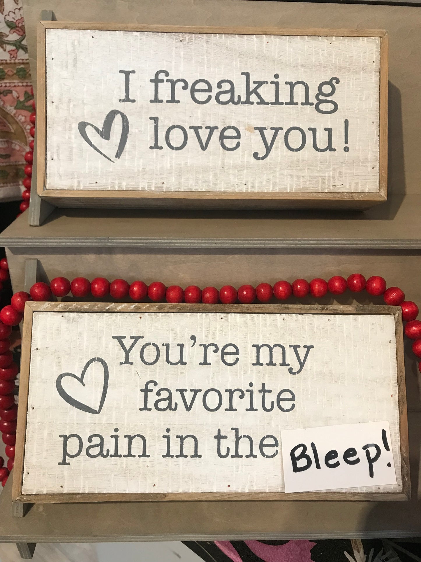 Wood Block Love Signs